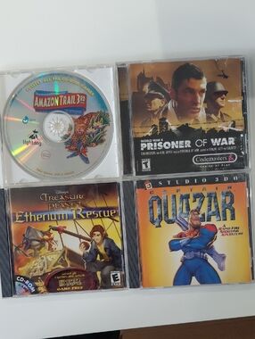 Studio Captain Quazar and 3 others Retro PC CD-ROM LOT Game Bundle VINTAGE